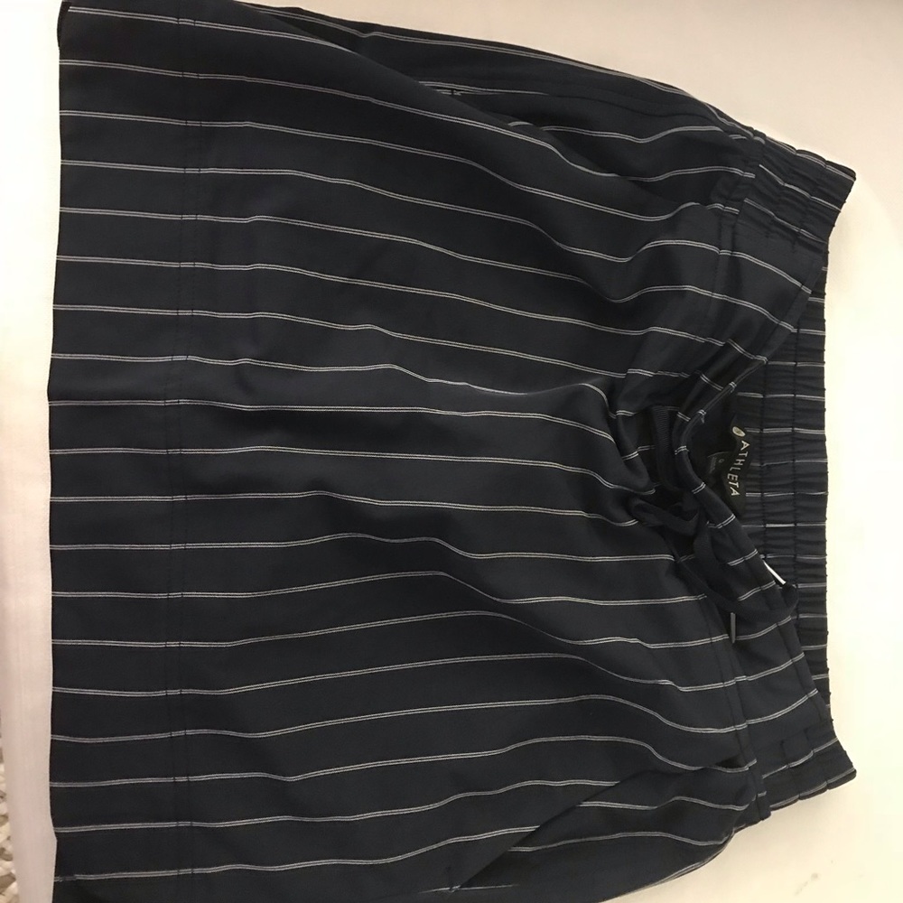 Athleta skort in navy pinstripe